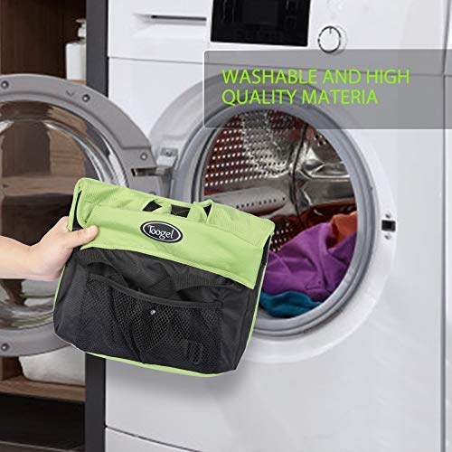 Booster Seat for Dining Table: Portable Toddler Booster Chair with Safety Buckle and Height Adjustable, Foldable Baby Feeding Chair, Kids High Chair Booster Seat for Kitchen Home Travel - Green-CubbioJoy