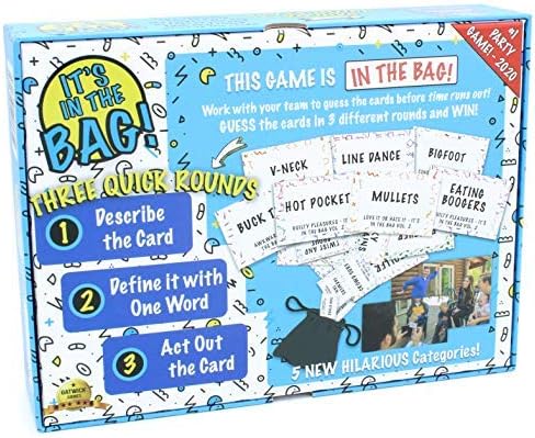It’s in The Bag! – Party Game Will Have You Laughing Hysterically – Like Charades on Steroids for Family and Adults – Easy to Learn Team Game for Groups (Party Edition)-CubbioJoy