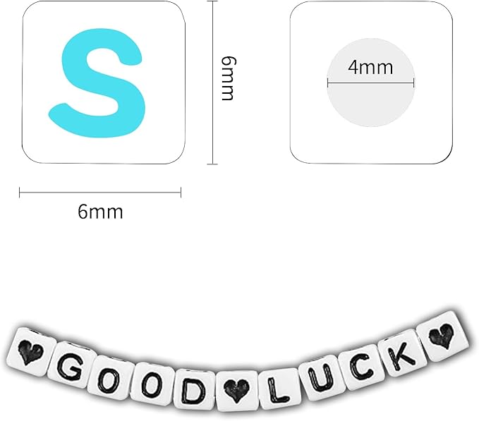 1400pcs Letter Beads, 6x6 mm Acrylic Alphabet Beads, Beads for Jewelry and Bracelet Making, in 28 Grid Box (White and Colorful)-CubbioJoy