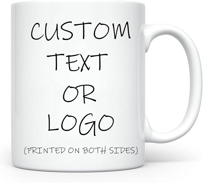 Custom Photo & Text Mug Add Personalized Text, Upload Your Image Personalized 11.5oz Mug Choose From Various Designs The Suitable Gift for Parents (C01 TEXT)-CubbioJoy