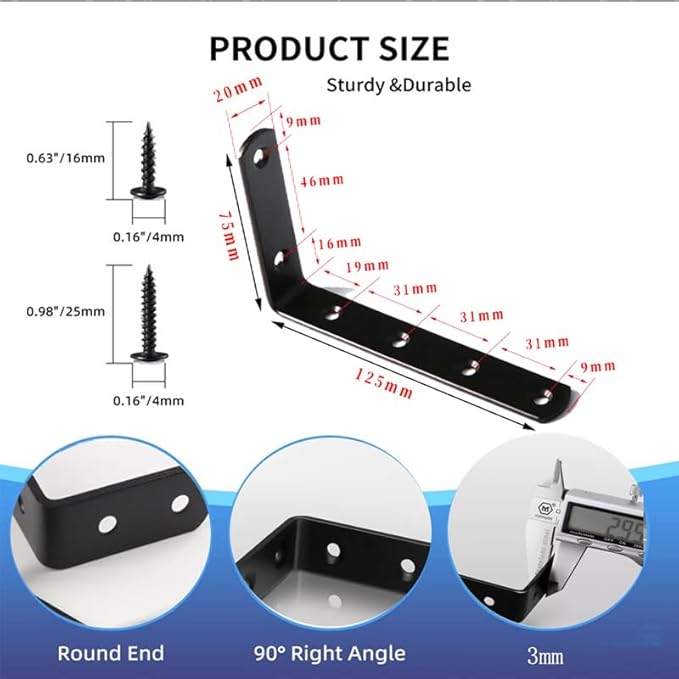 Anti Tip Furniture Anchors for Baby Pet Proofing,Furniture Wall Anchor Furniture Dresser Bookshelf Falling Prevention Device for Children (Black)-CubbioJoy