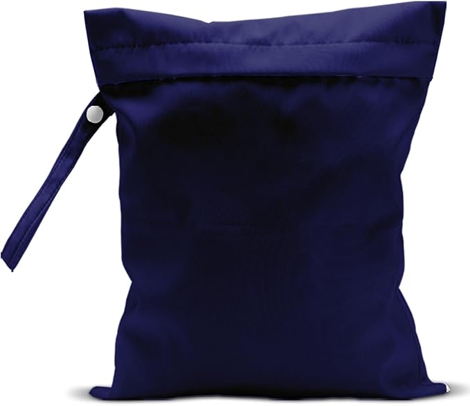 Waterproof Wet Bag for Swimsuit, Travel Beach Wet Dry Bag, Hidden Zipper Reusable Blue Wet Bags, for Travel Beach Wet Swimsuits Toiletries Diapers Dirty Gym Clothes Laundry Bag-CubbioJoy