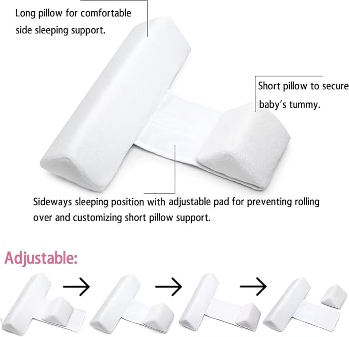 Baby Side Sleeper Weddge Adjustable Soft and Breathable Newborn Pillow-CubbioJoy