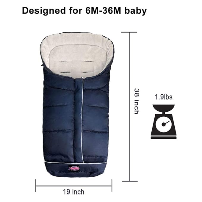 Anti-Kick Winter Waterproof Extendable Baby Bunting Bag Adaptable for Most Strollers Travel Gear Toddler Universal Stroller Footmuff 6-36Months Baby-CubbioJoy