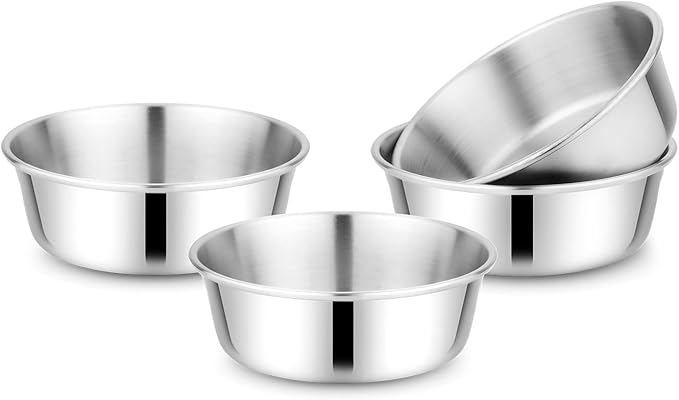 Children's Stainless Steel Bowl Set | Set of 4 bowls | 304 18/8 Stainless Steel |10 ounces | Matte Finish | Toxin Free | 100% BPA Free | Dishwasher Safe-CubbioJoy
