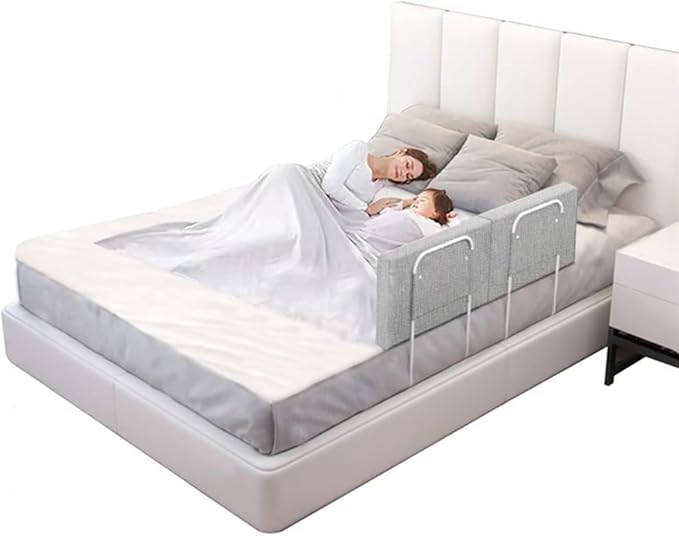 Bed Rail Bumpers for Toddlers, for Elderly Adults Safety, Bed Side Guard Rails for Kids, Twin，Queen & King Full Size Beds（Gray, 2 Packs）-CubbioJoy