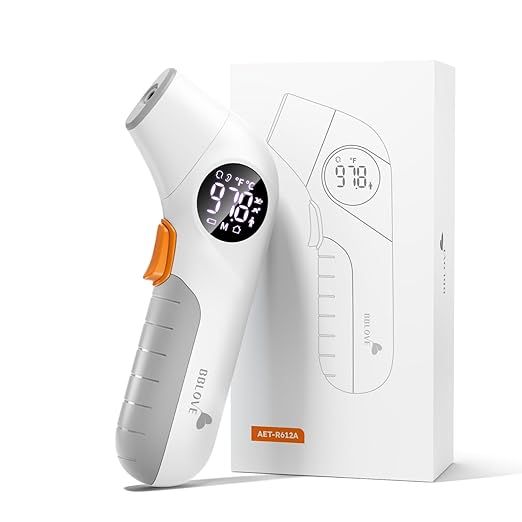 Baby Thermometer for Infants, No-Touch Forehead and Ear Thermometer with Fever Alarm, Fast Accuracy Digital Thermometer for Adults and Kids, 3 Age Modes, Object Modes-CubbioJoy