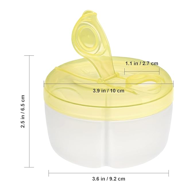 Accmor Baby Formula Dispenser On The Go, Formula Container to Go, Non-Spill Rotating Three-Compartment Formula Dispenser and Snack Storage Container for Infant Toddler Traveling-CubbioJoy