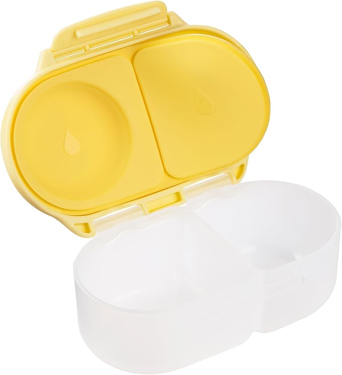 b.box Snack Containers for Kids, Toddler Snack Box Container, Reusable Small Bento Box for Lunch, School & Travel, Leak Proof, BPA free, Dishwasher Safe, Ages 4 months+ (Lemon Twist, 12oz)-CubbioJoy