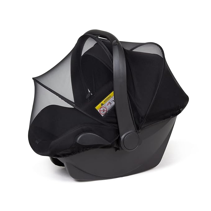 Beberoad Love Universal Baby Car Seat Mosquito Net - Breathable Mesh Cover with 2-Way Zipper for Infant Protection(Black)-CubbioJoy