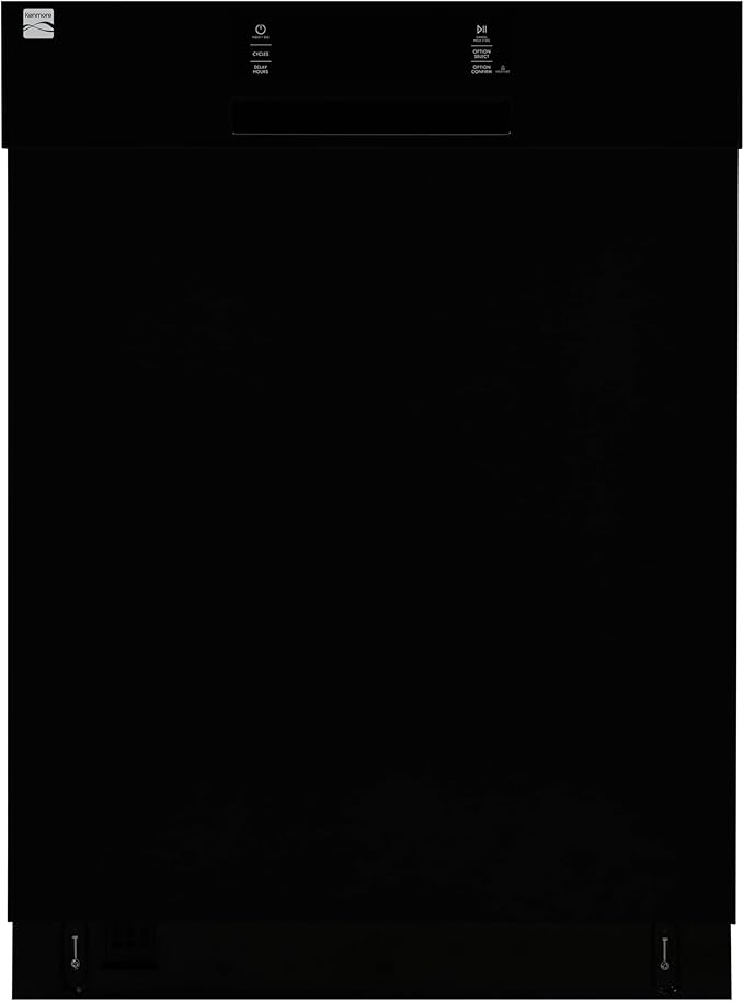 Kenmore 24" Built-in Stainless Steel Tub Dishwasher SmartWash, UltraWash, SmartDry Plus, MoreSpace Adjustable Rack and Leak Detect, Energy Star Certified, Black-CubbioJoy