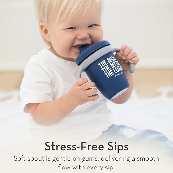 Bella Tunno Sippy Cup, Silicone Training Cup with Transition Handles for Infants, Toddlers & Kids, Babies 6-12 Months & Toddlers 1-3 Years, Boys & Girls, Drink Up Buttercup, 8 oz-CubbioJoy