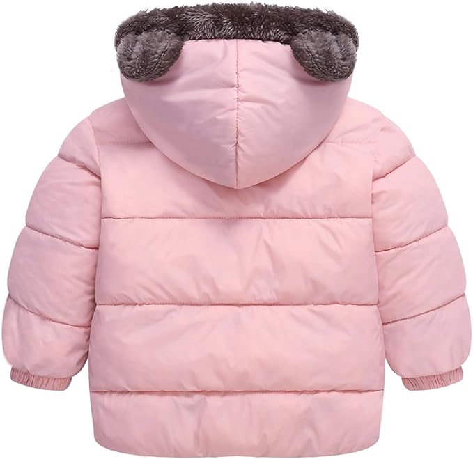 Infant Baby Winter Coat Bear Hooded Jacket Warm Fleece Snowsuit Windproof Outerwear for Toddler Boy Girl 9M-4T-CubbioJoy