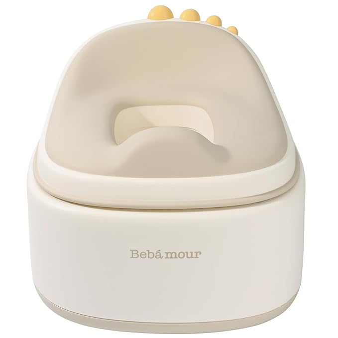 Bebamour Toddler Potty Training Toilet 3 in 1 Versatile Toilet Seat & Step Stool & Potty Chair Portable Potty Trainer for Boys & Girls with with 100 Pack Trash Bags (Dinosaur Coffee)-CubbioJoy