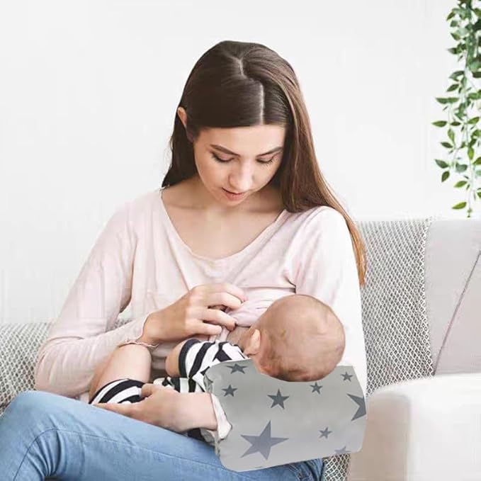 Cozy Cradle Pillow, Cozy Cradle Arm Pillow, Baby Nursing Pillow Head Support Pillow for Breastfeeding Bottle Feeding (Gray Pinstripes)-CubbioJoy