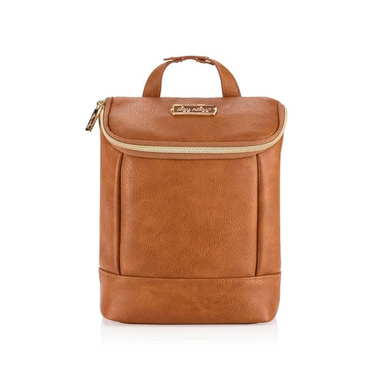 Itzy Ritzy Insulated Bottle Bag – Keeps Bottles Warm or Cool - Holds 3 Bottles & Features Interior Pocket for Ice Pack (Not Included), Cognac-CubbioJoy