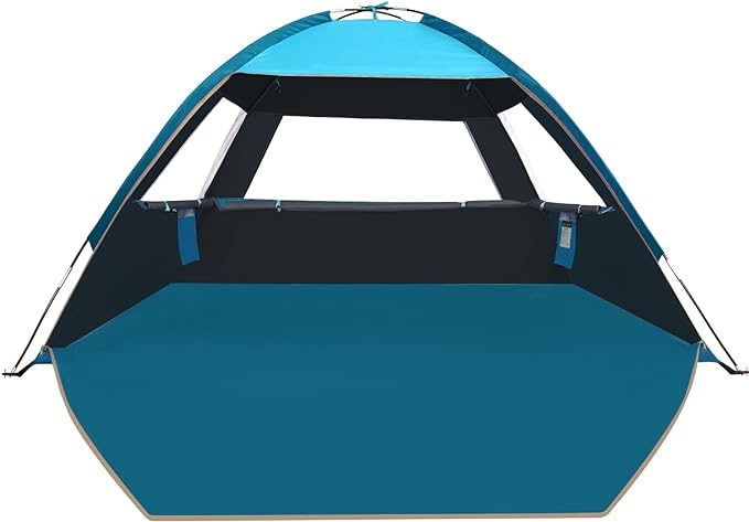 COMMOUDS Beach Tent Sun Shade for 3/4-5/6-7/8-10 Person, UPF 50+ Beach Sun Shelter Canopy Tent, Lightweight, Easy Set Up and Carry-CubbioJoy