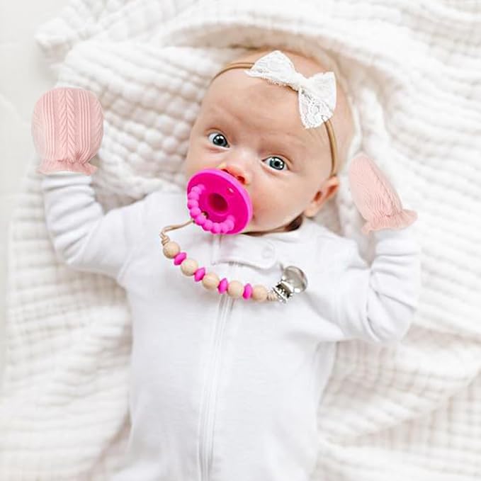 BQUBO Newborn Infant Toddler Mittens No Scratch Cotton Elastic Wrist Gloves Hypoallergenic for 0-6 Months Baby Boys Girls-CubbioJoy