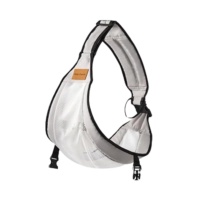 Baby Sling Carrier Toddler Carrier One Shoulder Adjustable Shoulder Strap Labor-Saving Baby Sling 10-45lbs(Grey,Mesh)-CubbioJoy