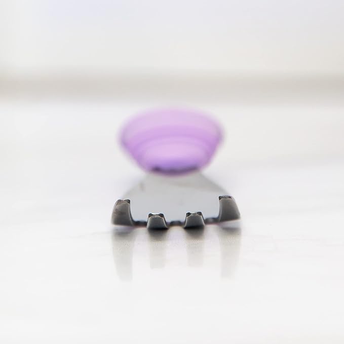 Bumkins Toddler Utensils, Kids Size Fork and Spoon Set, Silicone and Stainless-Steel Training Silverware, Angled Forks / Sporks for Self-Feeding, Children Hold Learning to Eat, 18 Months Up, Lavender-CubbioJoy