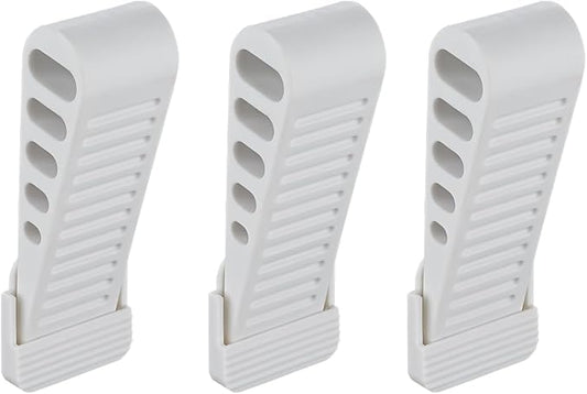 JQK Rubber Door Stopper Wedge, White 3 Pack Soft TPR Premium Door Stops for Bottom of Heavy Duty Door on Tile, Concrete, Carpet, Wooden Floor, DSB61-WH-P3-CubbioJoy