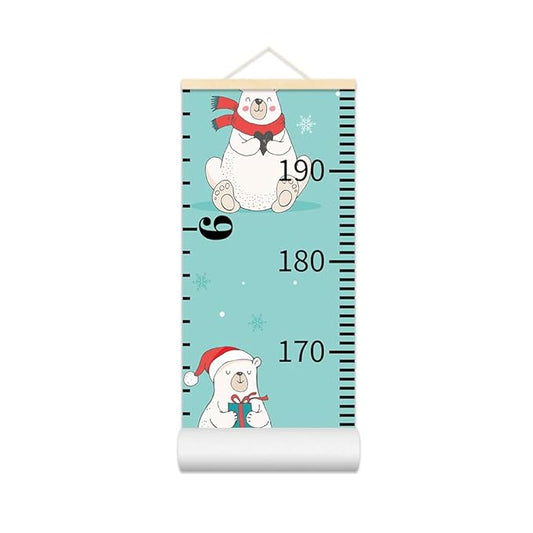 Baby Growth Chart for Wall - Height Chart for Kids Nursery Decor Wall Hanging Measurement Ruler Toddlers Kids Room Decor Play Room Essentials Birthday Christmas Gifts for Boys Girls 79"X7.9" (Bear)-CubbioJoy