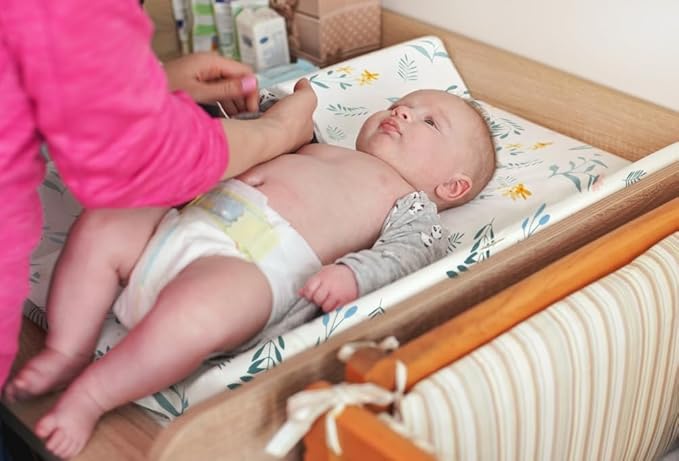 4 Pack Sage Green Fitted Nursery Sheets Breathable Neutral Unisex Baby Sheets for Boys or Girls with Leaf and Flower Design (Changing Pad Cover)-CubbioJoy