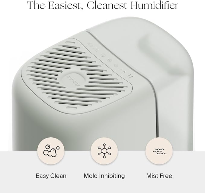Canopy Bedside Humidifier 2.0, Moonstruck, 36 HR Run Time, 2.5L Capacity - Reading Light & White Noise - Alleviate Symptoms of Allergies, Cold, Dry Skin - Humidifier, Filter, Power Cord & Adapter-CubbioJoy