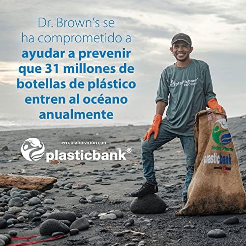 Dr. Brown's Natural Flow Anti-Colic Options+ Narrow Baby Bottle, 4 oz/120 mL, with Level 1 Slow Flow Nipple, 0m+, 4 Bottles-CubbioJoy