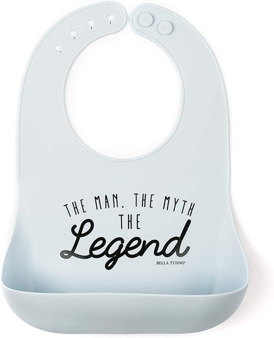 Baby Bib for Eating by Bella Tunno, Waterproof Silicone Bib with Large Food Catcher, Adjustable Fit for Babies 4-12 months & Toddlers 1-3 Years, Boys & Girls, Lil Hangry-CubbioJoy