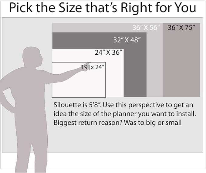 30-Day 1-Month Dry and Wet Erasable Wall Calendar Planner (38" 75", Earth Green)-CubbioJoy