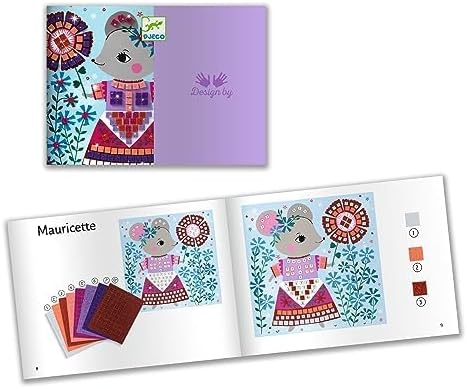 DJECO Lovely Pets Sticker Mosaic Craft Kit - Create Your Own Sparkling Pets for School or Gifts - Fun & Creative for Family & Friends, Boys & Girls, Educational Mosaic Art Craft Kit for Kids 5+-CubbioJoy