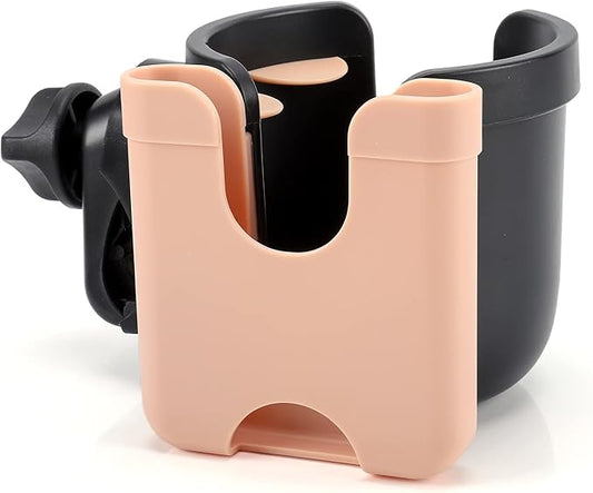 Accmor Stroller Cup Holder with Phone Holder, Bike Cup Holder, Universal Cup Holder for Uppababy Nuna Doona Strollers, 2-in-1 Cup Phone Holder for Stroller, Bike, Wheelchair, Walker, Scooter-CubbioJoy