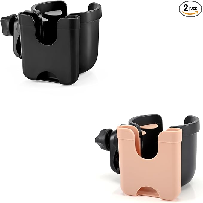 Accmor Stroller Cup Holder with Phone Holder, Bike Cup Holder, Universal Cup Holder for Uppababy Nuna Doona Strollers, 2-in-1 Cup Phone Holder for Stroller, Bike, Wheelchair, Walker, Scooter-CubbioJoy