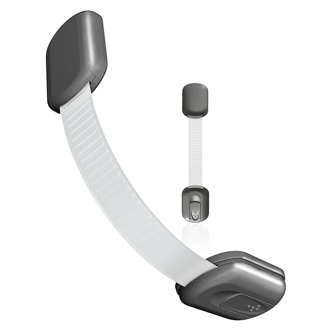 Baby Proofing Child Safety Locks (2 Pack) by Skyla Homes - The Safest, Quickest and Easiest 3M Adhesive Cabinet Latches, No Screws & Magnets, Multi-Purpose for Furniture, Kitchen, Ovens, Toilet Seats-CubbioJoy