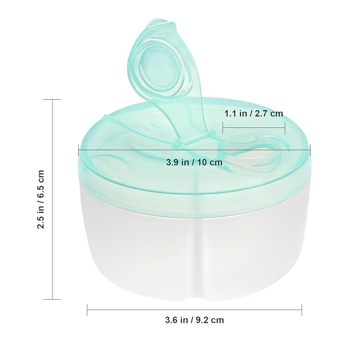 Accmor Baby Formula Dispenser On The Go, Formula Container to Go, Non-Spill Rotating Three-Compartment Formula Dispenser and Snack Storage Container for Infant Toddler Traveling-CubbioJoy