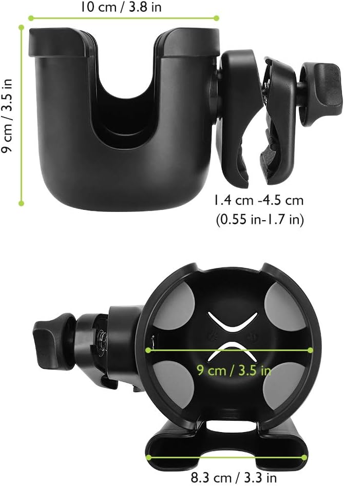 Accmor Stroller Cup Holder with Phone Holder, Bike Cup Holder, Universal Cup Holder for Uppababy Nuna Doona Strollers, 2-in-1 Cup Phone Holder for Stroller, Bike, Wheelchair, Walker, Scooter-CubbioJoy