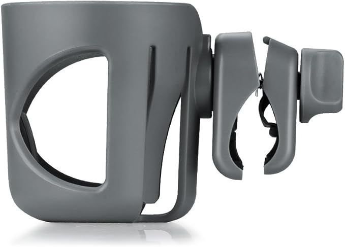 Accmor Universal Cup Holder, Stroller Cup Holder, 360° Rotatable Large Caliber Designed Bottle Holder for Stroller, Bike, Wheelchair, Walker, Scooter, Grey-CubbioJoy