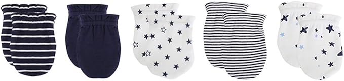 5 Pairs Baby Not Scratch Mittens 0-6 Months New Born Boy Girl Gloves Cute Infant Accessories-CubbioJoy