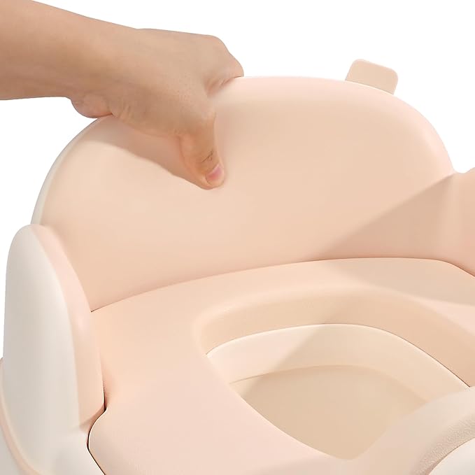 Bebamour Potty Training Toilet 3 in 1 Multi-Functional Potty Seat Detachable Baby Potty Step Stool Anti-Slip Stable Potty Training Toilet with 100 Pack Trash Bags (Pink)-CubbioJoy