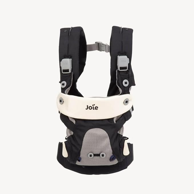 Joie Savvy Baby Carrier – Ergonomic, Adjustable Baby Carrier with 4 Carry Positions, Padded Shoulder Straps and Lumbar Support (Blackpepper)-CubbioJoy