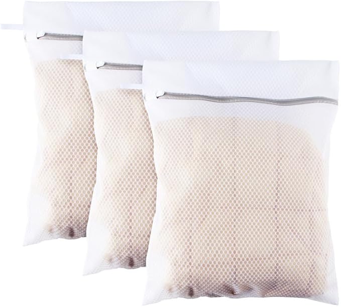 3Pack Large Honeycomb Lingerie Bags with Hanging Loop by MDSXO for Washing Delicates 16 * 20 inch-CubbioJoy