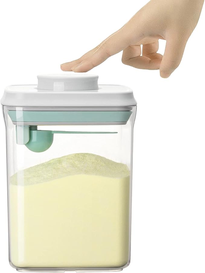 Airtight Food Storage Container Formula Milk Powder Containers Dispenser with Spoon BPA-Free for Home Travel 1500ML / 1.5 Qt, No Scraper Design-CubbioJoy