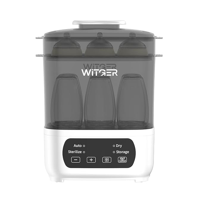 Baby Bottle Sterilizer and Dryer, Electric Steam Sterilizer for Baby Bottles, Pacifiers, and More, with Digital Controls.-CubbioJoy