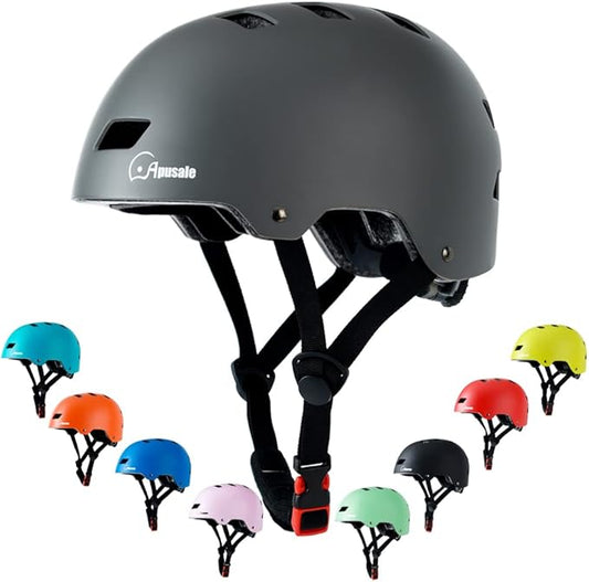 Bike Skateboard Helmet, Adjustable and Multi-Sport for Skate Scooter, 3 Sizes for Adult Youth Kids Toddler-CubbioJoy