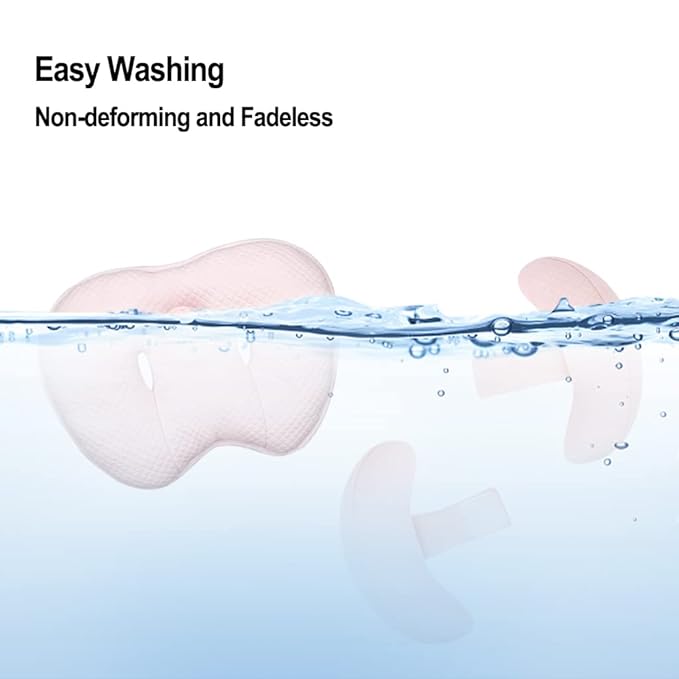 2 in 1 Baby Support Pillow, Banana Shape Baby Neck Head Travel Pillow Stroller Insert Cushion for Kids, Toddler, Pink-CubbioJoy