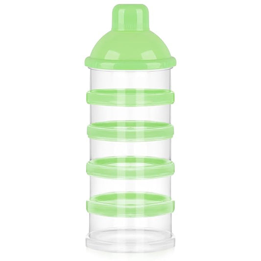 Accmor Formula Dispenser On The Go, 5 Compartments Stackable Formula Container for Travel, Baby Milk Powder Kids Snack Container, BPA Free-CubbioJoy