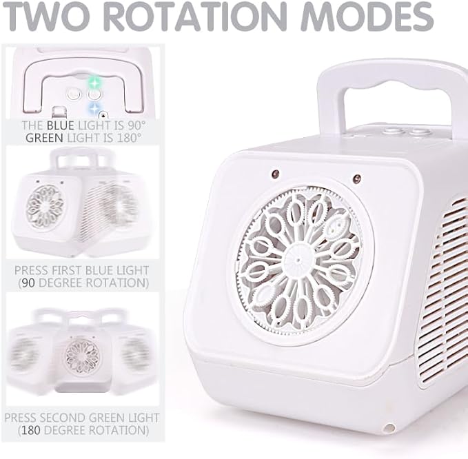 Automatic Rotating Bubble Machine 12 Holes Bubble Blower Plugin or Battery Operated Portable Bubble Maker 20000+ Big Bubbles Per Minute Bubbles for Outdoor Wedding Birthday Easter Party-CubbioJoy