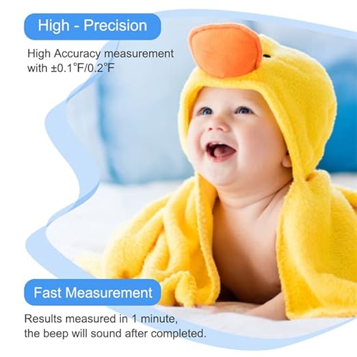 Berrcom Digital Thermometer for Adults, Kids, and Babies, Oral Rectal Underarm Medical Thermometer with Fever Alarm and C/F Switchable-CubbioJoy