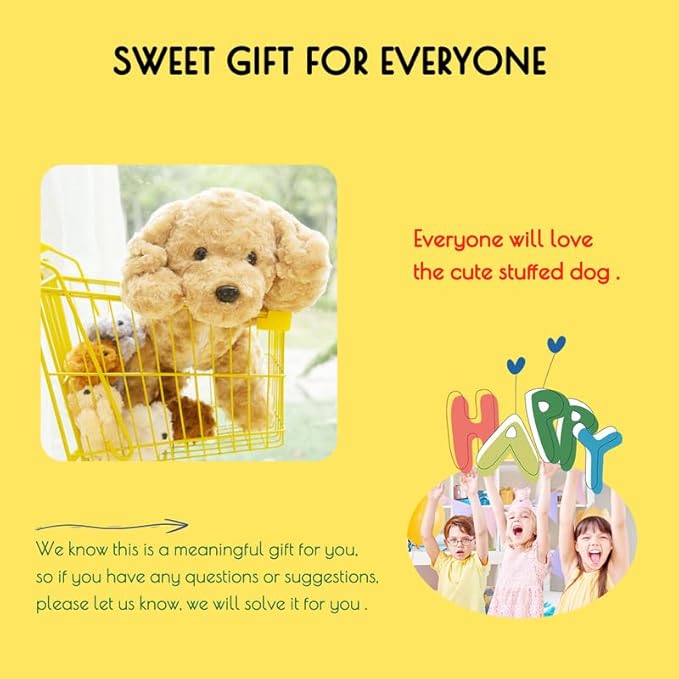 5 Pieces Dog Stuffed Animals for Girls,1 Mommy Dog with 4 Babies,Puppy Stuffed Animals Gifts for Girls 3 4 5 6 7 8 9 Years,Soft Plush Toys for Kids Christmas,Valentine's,Birthday,Children's Day-CubbioJoy